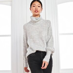 Quince Gray Turtleneck Sweater